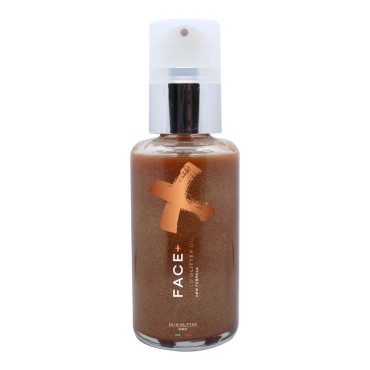 Face+ Gold Glitter Oil olio abbronzante glitterato